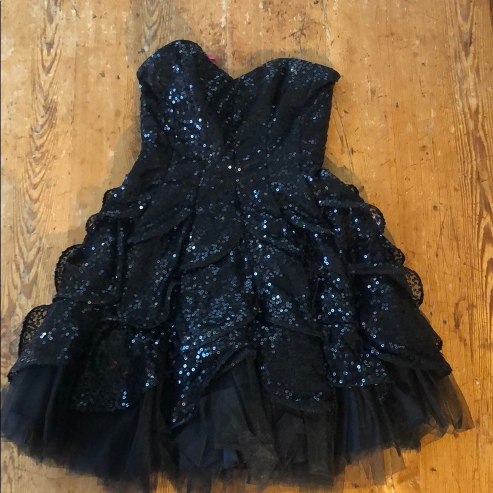 Betsey Johnson black sequin party dress